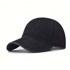 Vintage Classic Denim Baseball Cap Versatile Plain Design for <b>Men</b> and Women Sporty Style Cross-Border All Seasons - Product Image 5