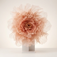 Nouvel Arrivage L222 – Fleurs de pivoine géantes artificielles modernes en organza pour décoration de mariage, hôtel, suspension au plafond et vitrine