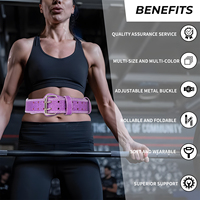 Ceinture de musculation en cuir scintillant MKAS, étroite à l'avant et large à l'arrière, pour squats, soulevés de terre et entraînement de force, vente en gros