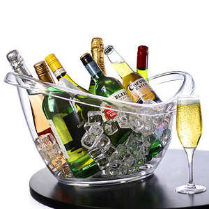 Cubo de hielo grande de plástico acrílico irrompible de 12L, <span class=keywords><strong>para</strong></span> bebidas, vino tinto, cerveza, champán, cubo comercial utilizado <span class=keywords><strong>para</strong></span> <span class=keywords><strong>bares</strong></span> de hoteles, lo más nuevo - Product Image 3