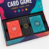 Boîte cadeau pliable avec couvercle magnétique, impression offset couleur CMYK, lamination brillante, insert en EVA, conçue sur mesure pour jeu de cartes sociales