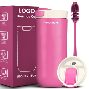 Gobelet isotherme réutilisable écologique FAYREN 480 ml, tasse thermos à double paroi sous vide pour un usage quotidien - Product Image 1