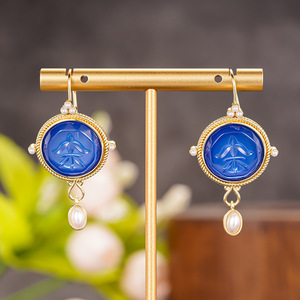 Orecchini Pendenti Vintage con Perle Simulate per Donne, Gioielli Artistici e Delicati alla Moda - Product Image 5