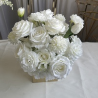 IFG Nouveau Design Petit 35cm Diamètre Boule De Fleur Blanche Arrangement De Centres De Mariage