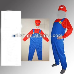 Costume de fête amusant pour hommes adultes, costume de <span class=keywords><strong>Mario</strong></span> rouge MC-014 en polyester - Product Image 3