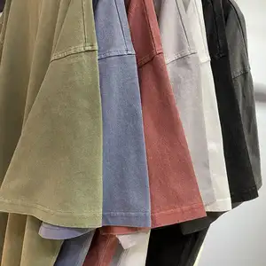 High Quality Heavyweight Custom Casual Blank Short Sleeve Oversized 100%cotton Vintage Acid Washed T Shirt Men