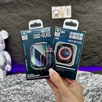 Protection d'écran en verre trempé HD 9H, coque de montre 2-en-1 en PC pour Watch Series 11 42mm & Ultra3 49mm