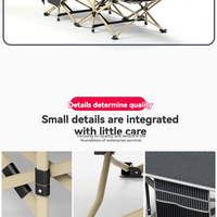 Lit de camping en métal de qualité supérieure, confortable, multifonctionnel, chaise inclinable pliable, utilisation hospitalière, lit simple pour adulte, bureau