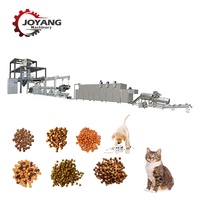 Machine automatique de fabrication d'aliments pour chiens, entièrement automatique, croquettes, acier inoxydable 304, moteur d'extrusion à double vis, PLC