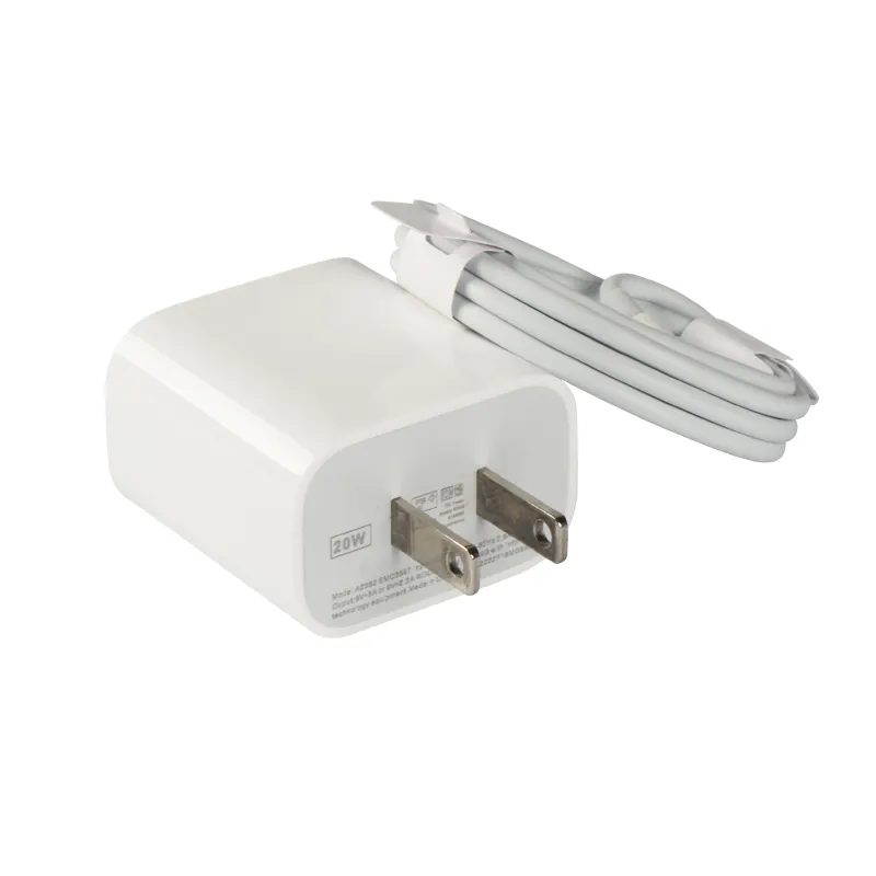 PD 20W USB C Power Adapter Nhanh Chóng Sạc Ban Đầu Loại C Cáp Dữ Liệu Không Dây 13 14 Điện Thoại Di Động Sạc Cho iPad Cho iPhone