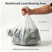Sac plat ouvert en LDPE, flexible, bonne élasticité, résistant à l'humidité et à la poussière pour l'emballage alimentaire, fruits, collations