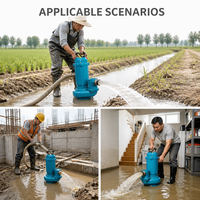 Pompe submersible professionnelle haute pression de 3 pouces pour le drainage des chantiers de construction, machine de drainage robuste 2HP-5HP 60Hz