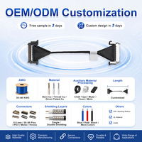 Cable de Pantalla de TV de Alto Rendimiento ICAPE, Cable LVDS de 51 Pines, Cable Micro Coaxial de 0.5 mm de Paso, OEM