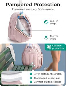 <span class=keywords><strong>Sac</strong></span> <span class=keywords><strong>de</strong></span> tennis personnalisé pour femmes, <span class=keywords><strong>sac</strong></span> à dos pour raquettes <span class=keywords><strong>de</strong></span> tennis avec compartiment pour chaussures, <span class=keywords><strong>sac</strong></span> à dos <span class=keywords><strong>de</strong></span> sport suspendu pour le court, hors du travail, au quotidien - Product Image 3