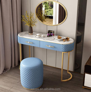 A buon mercato Moderno Piano In Marmo Comò Comò Con Specchio Ovale Classico Italiano Con Sedia di Casa Camera Da Letto Mobili Set - Product Image 1