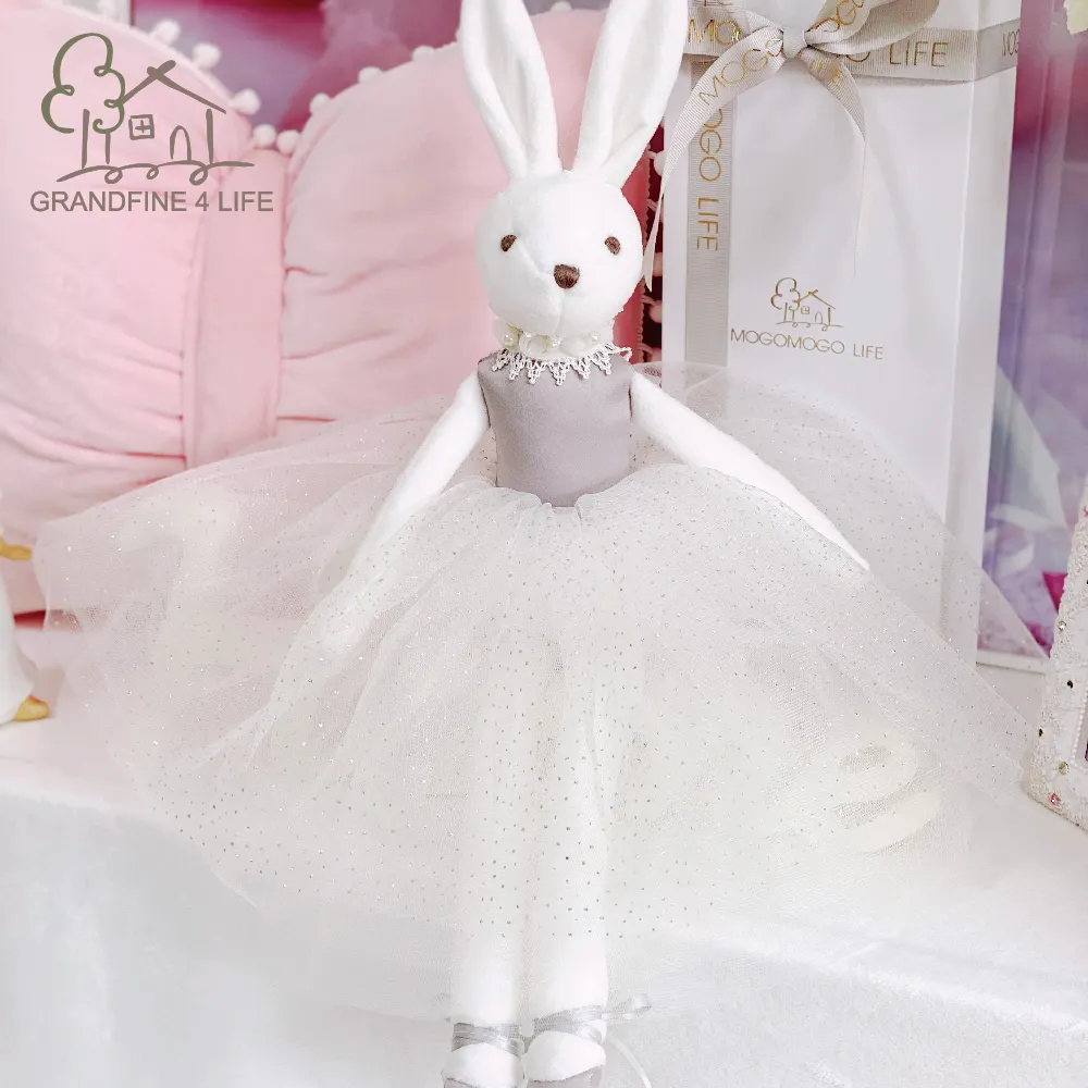 Grandfine Luxury Ballerina Bunny Soft Plush Toys Stuffed Animal Plush Toy Stuffed Rabbit Doll