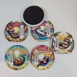 Sous-verres en céramique Trio Luxury Model TRIO, lot de sous-verres ronds en <span class=keywords><strong>ardoise</strong></span> naturelle pour bar, cuisine, maison, avec <span class=keywords><strong>aimant</strong></span> - Product Image 1