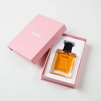 Flacon carré en verre imprimé avec logo personnalisé de luxe, boîte cadeau unique en carton, flacon de parfum vide avec boîte