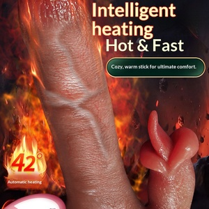 Giocattolo Sessuale per Adulti Dildo con 6 Frequenze Vibrazione Automatica Telescopica Riscaldamento Stimolazione Linguale Telecomando Impermeabile Femminile - Product Image 5