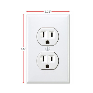 สติ๊กเกอร์ปลอมปลั๊กไฟติดผนัง 2 ช่อง ปลั๊กพีวีซี ฝาครอบตกแต่ง สำหรับบ้าน สำนักงาน แกล้งคน - Product Image 2