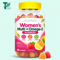 OEM Private Label Multivitamine Gummies voor vrouwen met Omega 3 EPA DHA ter ondersteuning van hart, botten en immuunsysteem, voedingssupplement