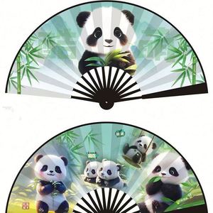 Venta al por mayor de abanicos de seda de doble cara de 8/10 pulgadas, portátiles, plegables, para danza, con diseño de libélula china, de bambú, para manualidades DIY y decoración del hogar - Product Image 5