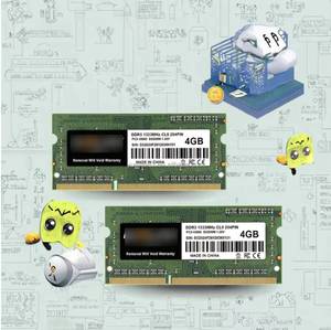 Mémoire RAM DDR4 4 Go 2133/2400/2666/2933/3200 MHz SODIMM pour ordinateur portable - Product Image 2