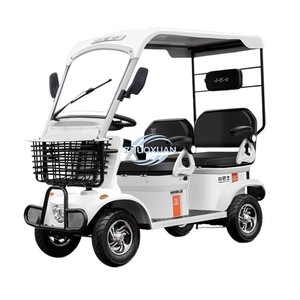 Carrito de Golf Eléctrico de 4 Ruedas con Toldo, Mini Vehículo para el Hogar, Mujeres y Niños - Product Image 2