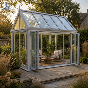 Véranda moderne en aluminium, type <span class=keywords><strong>serre</strong></span>, pour jardin et patio au Royaume-Uni, utilisable toute l'année - Product Image 4
