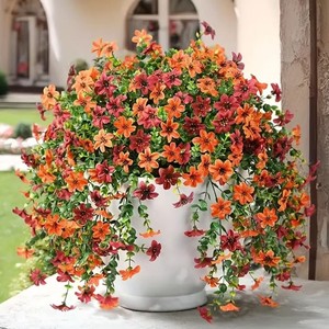 <span class=keywords><strong>Flores</strong></span> <span class=keywords><strong>de</strong></span> Margarita <span class=keywords><strong>de</strong></span> Seda Artificial para <span class=keywords><strong>Otoño</strong></span>, Decoración Colgante para Porche, Patio, <span class=keywords><strong>Balcón</strong></span> y Jardín - Product Image 4