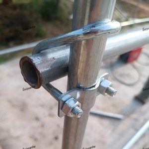 Abrazadera de doble U en forma de U de 48 mm galvanizada con hebilla cruzada para invernadero pequeño de estabilidad estructural, marca <span class=keywords><strong>GYH</strong></span> - Product Image 2