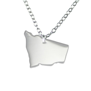 À la mode Australie Carte Pendentif Collier Nouvelle-Galles du Sud En Acier Inoxydable Chaîne Colliers Bijoux - Product Image 1