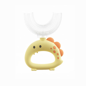 Brosse à dents en silicone en forme <span class=keywords><strong>de</strong></span> U pour enfants, à poils souples, durable et anti-poussière, avec distributeur <span class=keywords><strong>de</strong></span> <span class=keywords><strong>bain</strong></span> pour l'hygiène buccale des bébés - Product Image 3