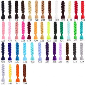Cabello Sintético para Trenzas Resistente a Altas Temperaturas, Más de 40 Colores Vibrantes (1 # -A43) para el Mercado Global, Soporte OEM - Product Image 2