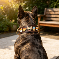 Épinglette en métal personnalisée pour animaux de compagnie, design sur mesure, émail souple, chien, chat, pour collier d'animal, avec attache à pression métallique