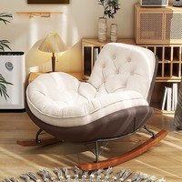 Fauteuil à bascule nordique inclinable pour balcon, chaise longue de salon, canapé paresseux, chaise de luxe légère pour adulte, mobilier de chambre à coucher singulier Pingouin
