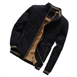 Customizable Winter Bomber <b>Jacket</b> for Men <b>Women</b> Kids-Breathable Baseball Varsity Style Custom Logo Embroidery Wool Leather - Product Image 4