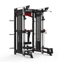 Machine Smith avec contrepoids POWERMAN FITNESS |   Rack de musculation multifonctionnel avec croisement de câbles