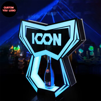 Présentoir LED VIP personnalisé pour bouteilles avec logo sur mesure et service OEM, éclairage multicolore pour discothèque, bar et soirée