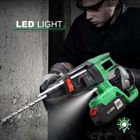 Marteau perforateur rotatif sans fil 20V Lithium-Ion, qualité industrielle et bricolage, 60Hz, outil de démolition et de perçage