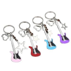 Llavero de Metal con Forma de Guitarra, de Moda, de Alta Calidad, Barato, Regalo Creativo, Estilo Y2K, Spice, para Button Wish, Colgante de Estrella - Product Image 1