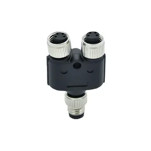 M8 Cable Splitter Y Type 4 Pin Male To Double Female Adapter