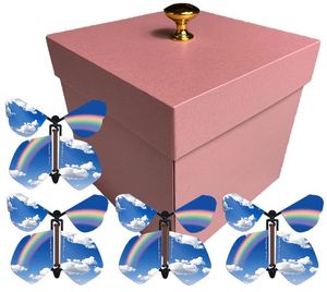 Креативная коробка-сюрприз в форме торта с летающими бабочками для подарков на дни рождения, выпускные и праздничные украшения - Product Image 3