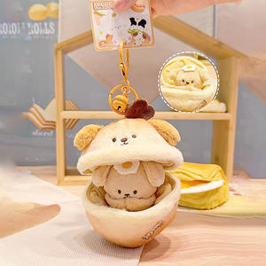 LLavero de animales de peluche para hornear súper suave con cremallera sorpresa Puff cachorro juguetes de peluche para decoración de bolsas y regalo - Product Image 5