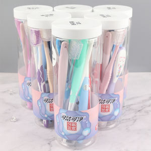 Cepillo de dientes de plástico personalizado barato de etiqueta privada al por mayor de fábrica cepillo de dientes manual suave para adultos de alta calidad para uso doméstico - Product Image 1