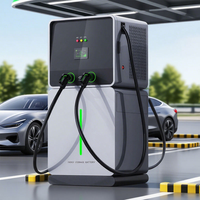 Chargeur de véhicule électrique à énergie solaire avec stockage de batterie LiFePO4 de 60 kWh, connecteur de chargeur DC GBT de 60 kW