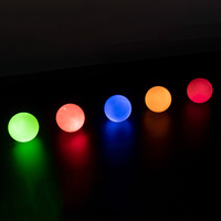 Balles de golf de parc LED 3 pièces de haute qualité couverture colorée rougeoyante vente chaude balle de golf de parc de logo personnalisé
