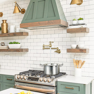 Robinet de cuisine mural en cuivre avec siège de valve de 25 mm, mitigeur pour évier de légumes et lave-vaisselle - Product Image 4