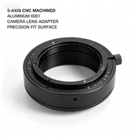 Adaptateur d'objectif d'appareil photo en aluminium 6061 usiné CNC 5 axes, ajustement de précision, composants optiques personnalisés OEM/ODM, usinage par électroérosion à fil