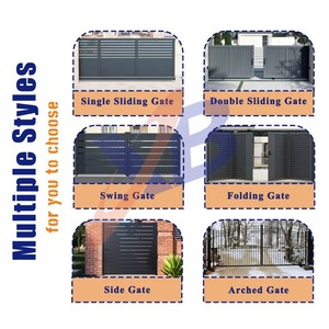 Puerta Doble Automática de Aluminio, Estilo Personalizado, Blanca, Azul, Gris, Resistente a la Oxidación, para Zonas Lluviosas, Puerta Batiente para Entrada de Vivienda - Product Image 6